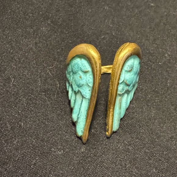Turquoise angel wings ring - Picture 3 of 4